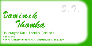 dominik thomka business card